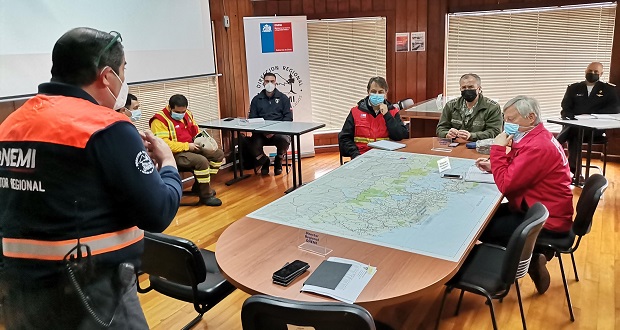 Se realizó la primera reunión del Comité Regional de Prevención de Incendios Forestales, en las oficinas de la ONEMI, en Puerto Montt.