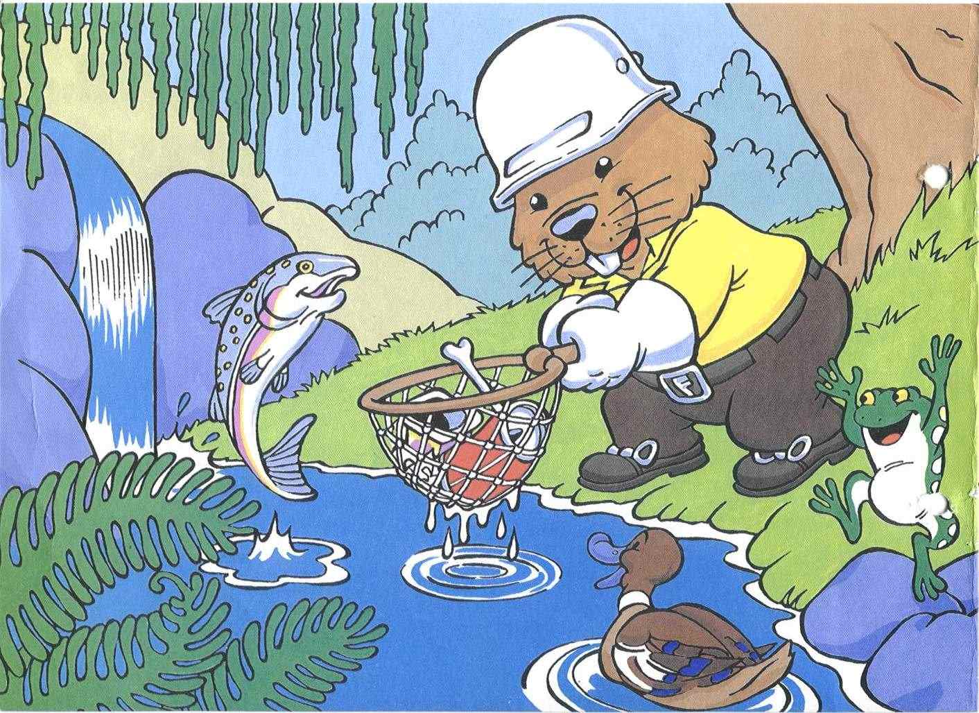 Ilustración Forestín en río Carlos Cárcamo Canales